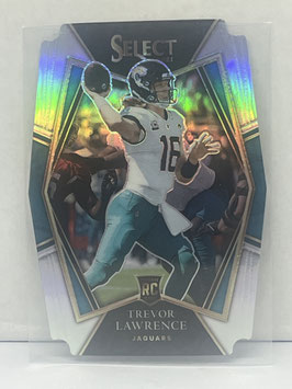 Trevor Lawrence (Jaguars) 2021 Select Premier Level Silver Prizm Die Cut #143