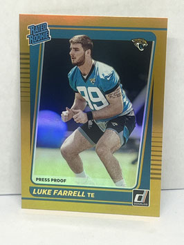 Luke Farrell (Jaguars) 2021 Panini Donruss Press Proof Premium #307