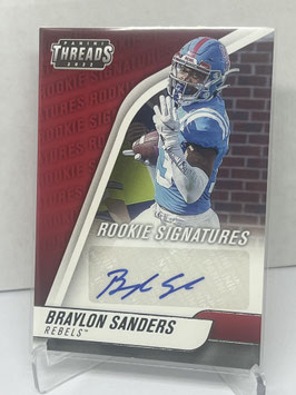 Braylon Sanders (Dolphins) 2023 Chronicles Draft Threads 2022 Autograph #TH-BSA