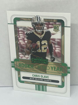 Chris Olave (Saints) 2022 Contenders Rookie of the Year Green #ROY-COL