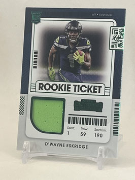 D'Wayne Eskridge (Seahawks) 2021 Contenders Rookie Ticket Jersey Green #RTS-DWE