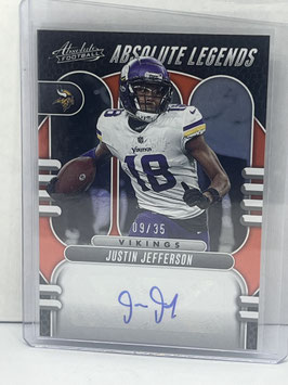 Justin Jefferson (Vikings) 2023 Absolute Absolute Heroes Orange Autograph #AL-JJE