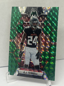 AJ Terrell (Falcons) 2023 Mosaic Green Camo Prizm #10