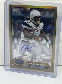 Darren Sproles (Chargers) 2023 Topps Composite Topps Chrome Autograph Gold Refractor #TCA-DS