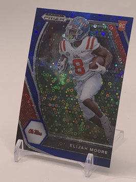 Elijah Moore (Ole Miss/ Jets) 2021 Prizm Draft Blue Disco Prizm #124