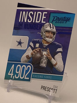 Dak Prescott (Cowboys) 2020 Prestige Inside the Numbers Xtra Points Blue #IN-DP