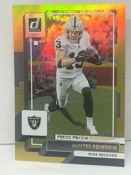 Hunter Renfrow (Raiders) 2022 Panini Donruss Press Proof Premium #282