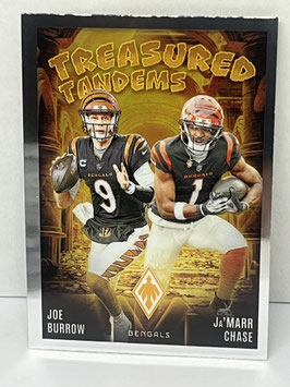 Joe Burrow/ Ja'Marr Chase (Bengals) 2024 Phoenix Treasured Tandems #TT-CIN