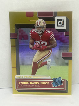 Tyrion Davis-Price (49ers) 2022 Panini Donruss Press Proof Premium #326