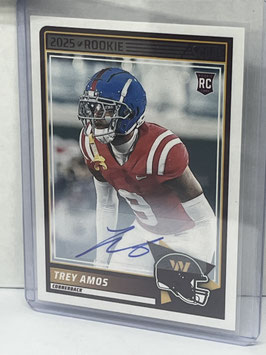 Trey Amos (Ole Miss/ Commanders) 2025 Score Autograph #92