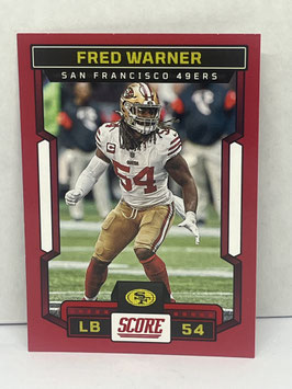 Fred Warner (49ers) 2023 Score Red #174