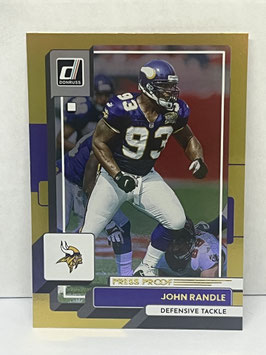 John Randle (Vikings) 2022 Donruss Premium Press Proof Gold #105