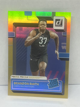 Brandon Smith (Panthers) 2022 Donruss Premium Rated Rookie #395