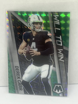 Derek Carr (Raiders) 2022 Mosaic Will to Win Green Mosaic Prizm#WW-19