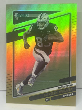 Darren Waller (Raiders) 2021 Panini Donruss Press Proof Premium #88