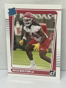 Nick Bolton (Chiefs) 2021 Panini Donruss Rated Rookie #324