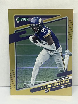 Justin Jefferson (Vikings) 2021 Donruss Premium Press Proof Gold #127.1