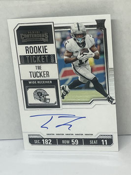 Tre Tucker (Raiders) 2021 Contenders Autographed Ticket On Card #130