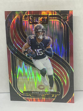 Rome Odunze (Bears) 2024 Select Red Shock Prizm Premier Level #136