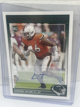 Leonard Taylor (Jets) 2024 Score Rookie Autograph #396