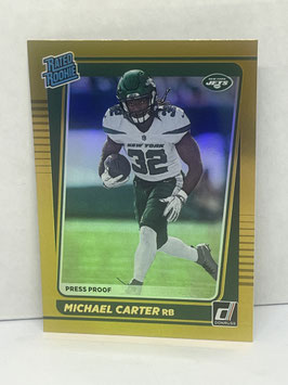 Michael Carter (Jets) 2021 Panini Donruss Press Proof Premium #