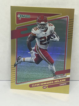 Clyde Edwards-Helaire (Chiefs) 2021 Panini Donruss Press Proof Premium #120