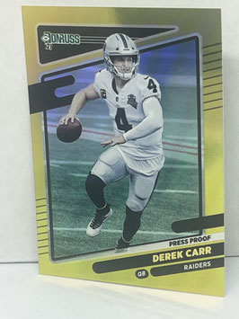 Derek Carr (Raiders) 2021 Panini Donruss Press Proof Premium #86
