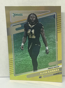 Alvin Kamara (Saints) 2021 Donruss Press Proof Premium #94.2