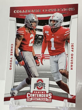 Chase Young/ Jeff Okudah (Ohio State/ Redskins) 2020 Contenders Draft Collegiate Connection #9