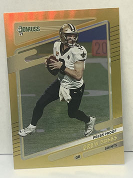 Drew Brees (Saints) 2021 Donruss Press Proof Premium #93.1