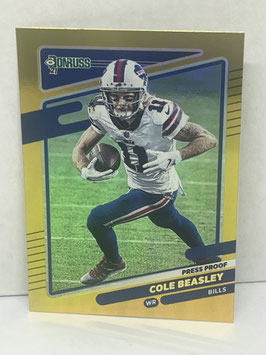 Cole Beasley (Bills) 2021 Panini Donruss Press Proof Premium #230