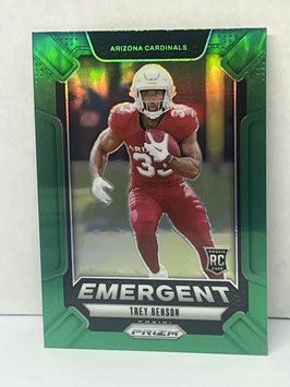 Trey Benson (Cardinals) 2024 Prizm Emergent Green Prizm #392