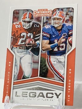 Emmitt Smith/ Tim Tebow (Florida/ Cowboys/ Broncos) 2020 Contenders Draft Legacy #15