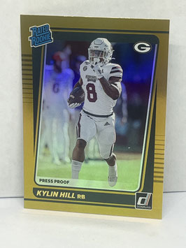 Kylin Hill (Mississippi State/ Packers) 2021 Panini Donruss Press Proof Premium #295