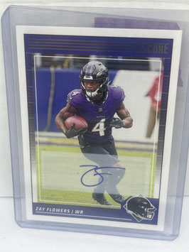 Zay Flowers (Ravens) 2024 Score Autograph #23