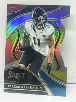 Parker Washington (Jaguars) 2023 Select Club Level Red & Yellow Die Cut Prizm #227