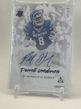 Darrrell Henderson (Memphis/ Bears) 2019 Luminance Rookie Ink Auto #RI-DHE