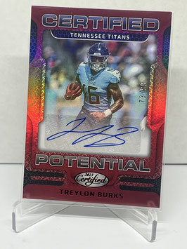 Treylon Burks (Titans) 2023 Certified Certified Potential Autograph Red #CPS-TB
