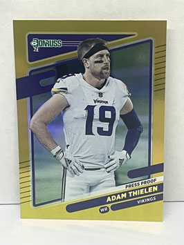 Adam Thielen (Vikings) 2021 Donruss Premium Press Proof Gold #126.2