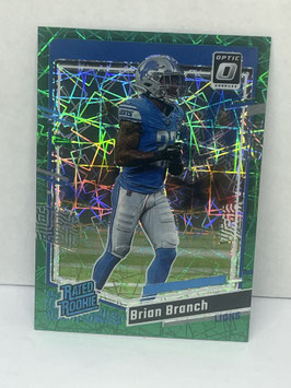 Brian Branch (Lions) 2023 Donruss Optic Rated Rookie Green Lazer #233