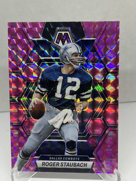 Roger Staubach (Cowboys) 2023 Mosaic Pink Camo Prizm #63