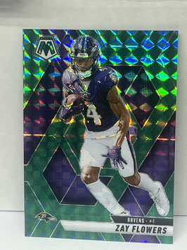 Zay Flowers (Ravens) 2025 Mosaic Green Camo Prizm #126
