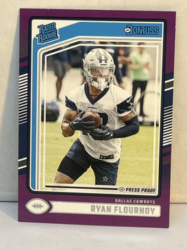 Michael Flournoy (Cowboys) 2024 Donruss Rated Rookie Purple #356
