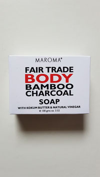 Bamboo Charcoal Seife 100g/ schwarze Naturseife auf der Basis von Bio-Kokosöl und Kokumbutter mit Aromaölen/ VPE 8 Stck. -  emfp. VK min 9,95€