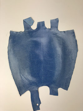 Lizard Leather blue brush off white