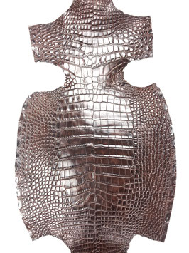 Alligator Leather cuir fonce belly