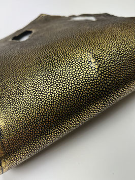 8" Stingray Leather holographic gold