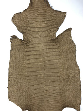 Alligator Leather nubuk marron glace