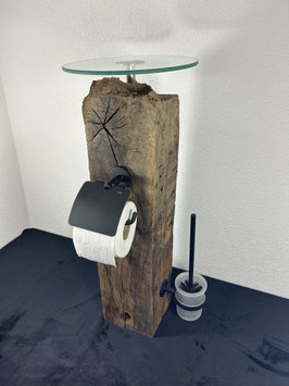 Toilettenpapierhalter mit Glasplatte