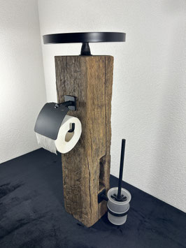 Toilettenpapierhalter mit schwarzer Platte